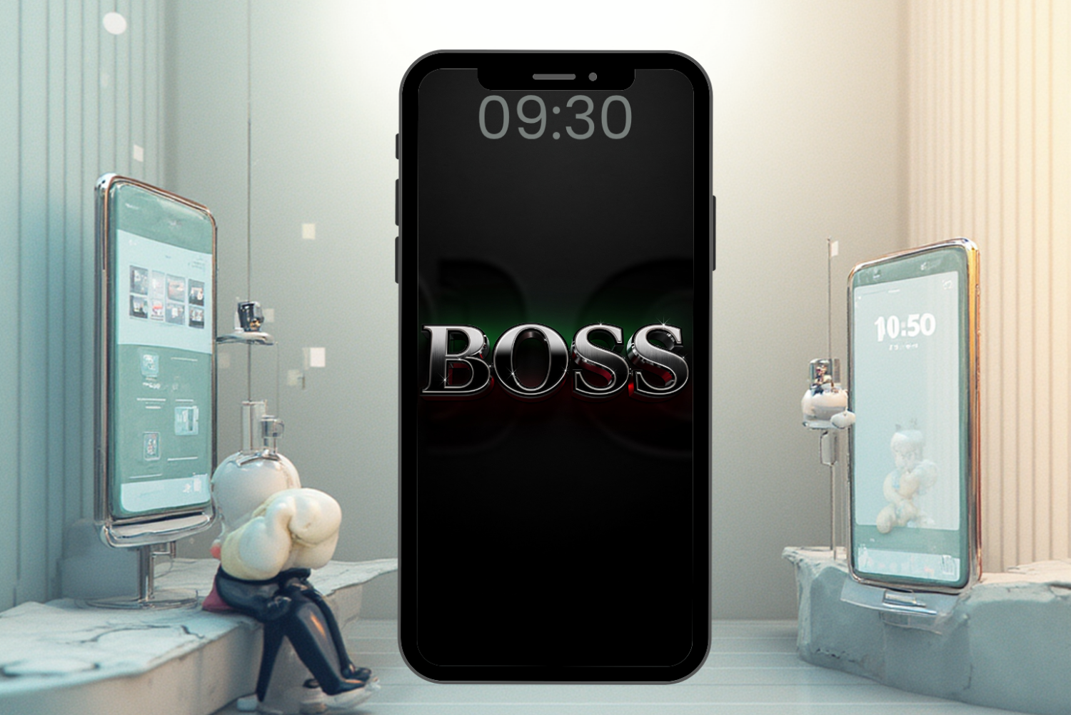 Fundal Telefon BOSS 17,4K – Wallpaper Premium Masculin Dark Elegant pentru iPhone & Android