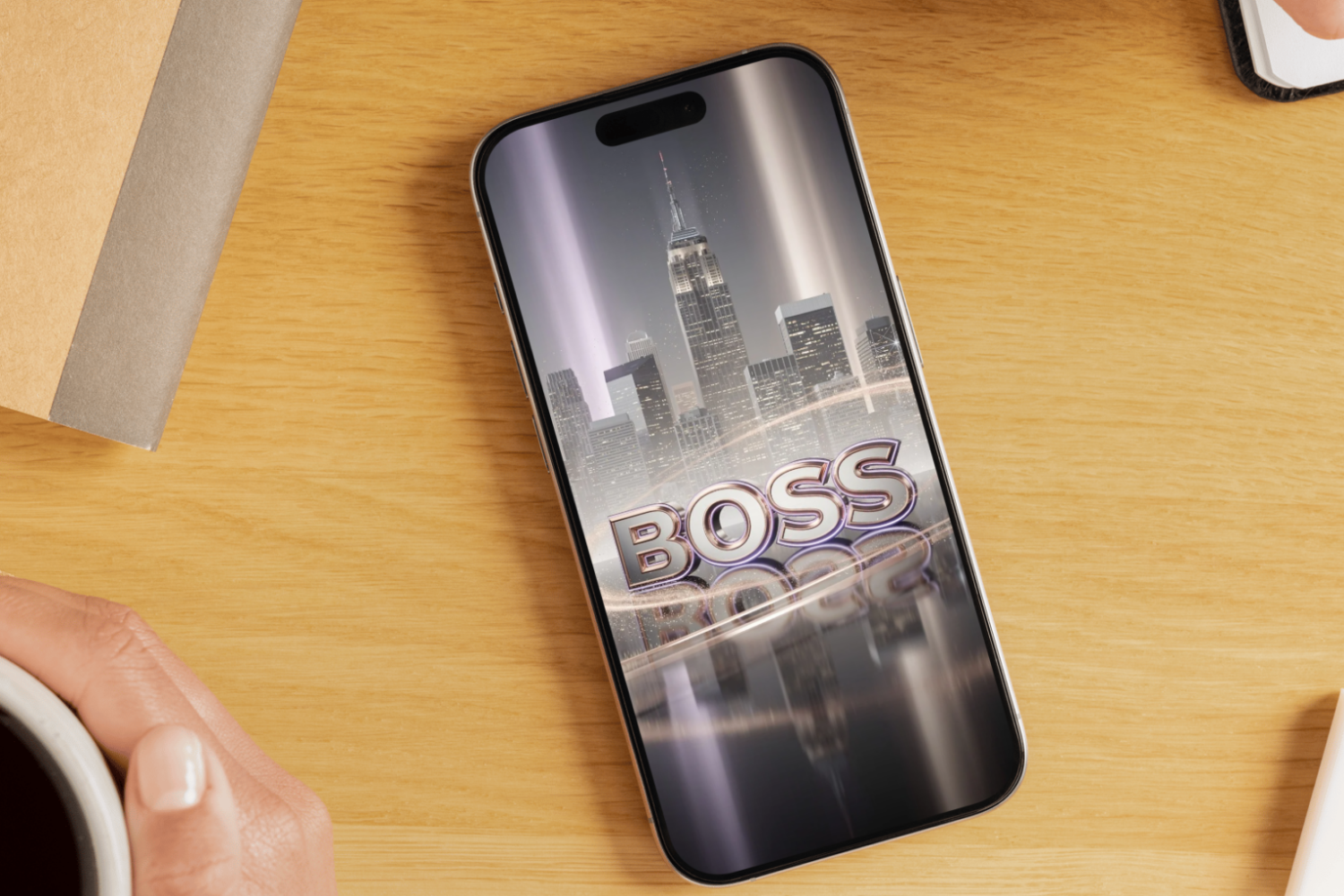Fundal Telefon BOSS 4K – Wallpaper Premium Masculin City Luxury pentru iPhone & Android